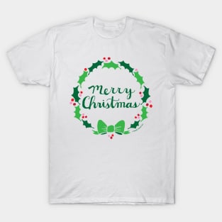 Merry Christmas Wreath T-Shirt